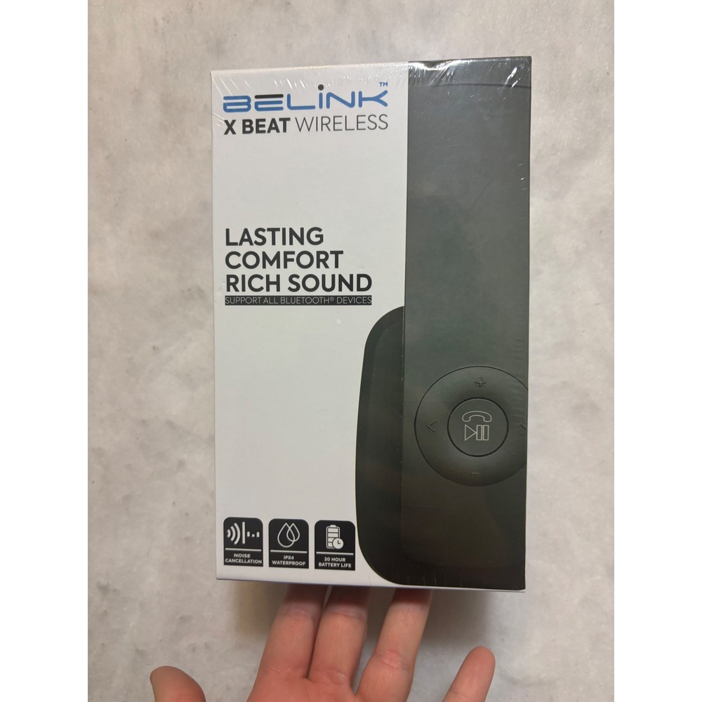 BELINK X BEAT WIRELESS Earbuds Noise Canceling IPX4 Wtrproof 20 Hr Battery‎ Life
